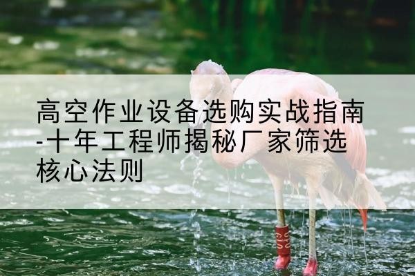 七里河剪叉式升降机厂家-高空作业设备选购实战指南-十年工程师揭秘厂家筛选核心法则